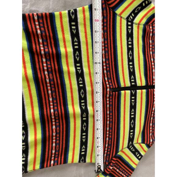 Lauren Ralph Lauren Bright Stripe 1/4 zip pullover fleece SZ Small - Picture 6 of 8